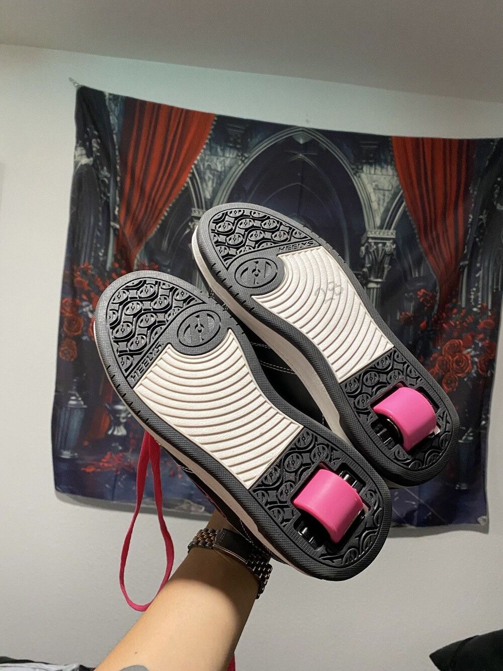 Heely’s Skate Shoes Pink & Black Girls Size 6 - Picture 5 of 6